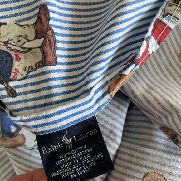 Vintage Ralph Lauren Teddy Bear Twin Flat Sheet